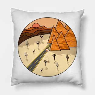 Road To Pyramids Pillow