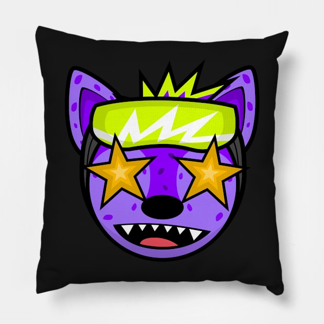 EXCITED HYPER HYENA Pillow by MOULE