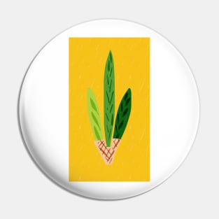 Lulav Yellow Gold Print Pin