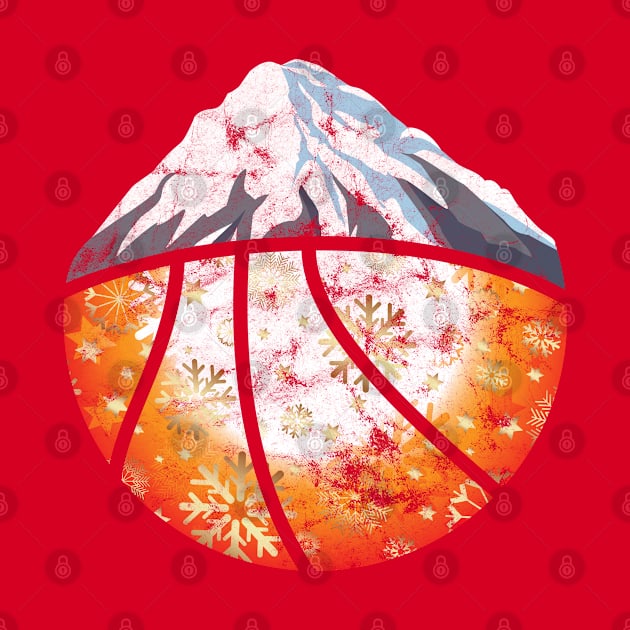 Basketball Winter Vintage Mountain by Rayrock76