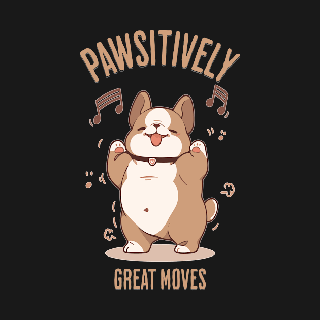 Cute English Bulldog Dog Dancing by QQdesigns