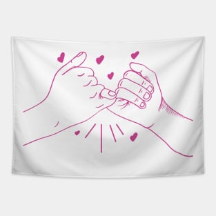 Pinky Promise Hand Tapestry