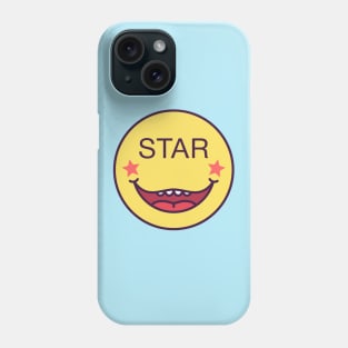 Emoji face with phrase Star Phone Case