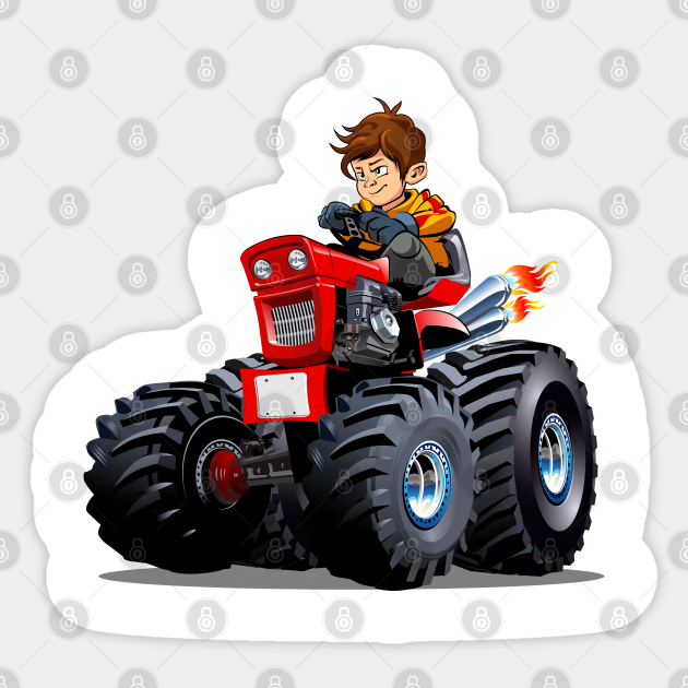 Cartoon Tractor - Cartoon Tractor - Sticker | TeePublic Cartoon Tractor - Cartoon Tractor - Sticker | TeePublic