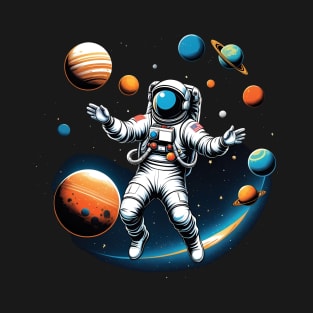 Astronaut floating in space T-Shirt