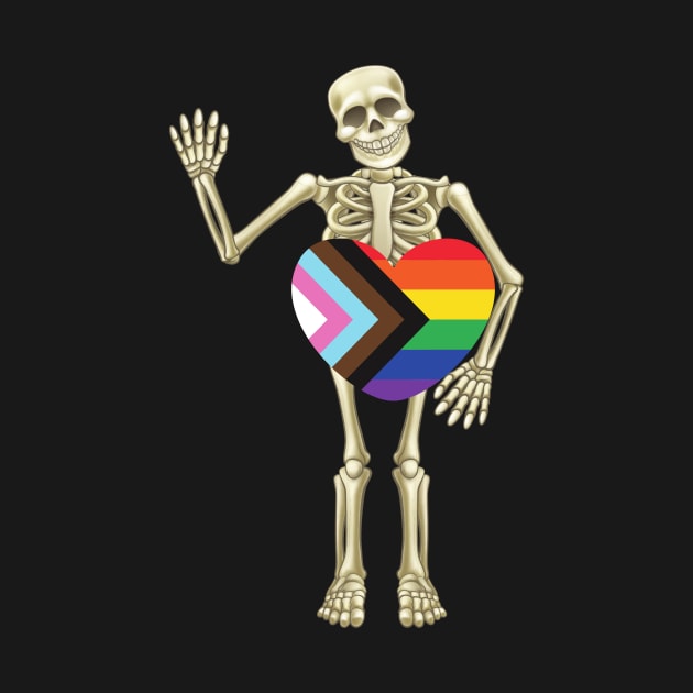 Diversity Pride Love Skeleton Heart by TheMavenMedium