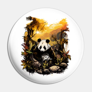 Panda bear in the jungle Pin