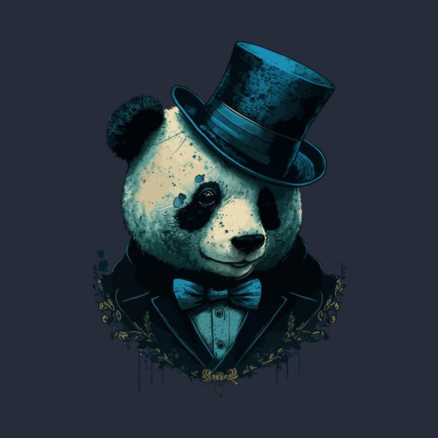 Panda wearing Top Hat by K3rst
