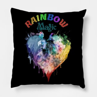 PRIDE Month Rainbow Magic Wizard Pride Heart Pillow