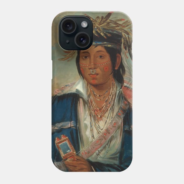 Kee-mo-ra-nia, No English, a Dandy by George Catlin Phone Case by Classic Art Stall