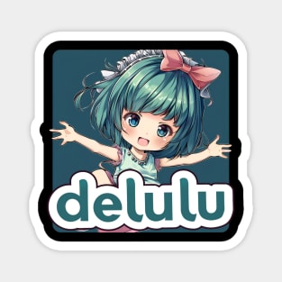 Delulu Spring Girl Magnet