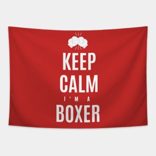 Keep Calm I'm A Boxer Tapestry