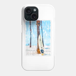 Surf Board Leaning Against Coconut Tree Phone Case