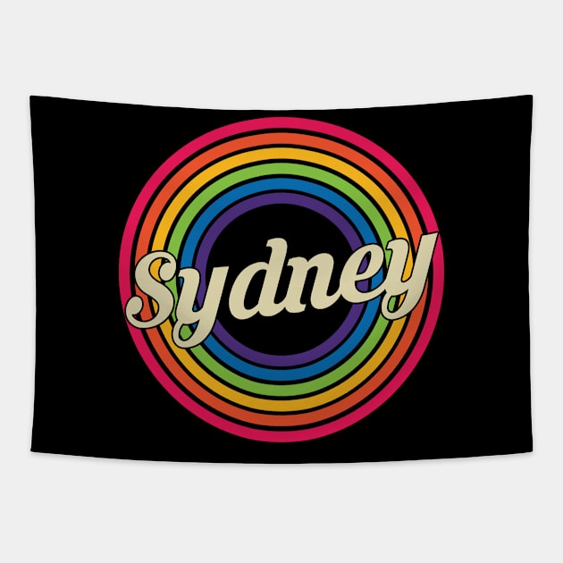 Sydney - Retro Rainbow Style Tapestry by MaydenArt