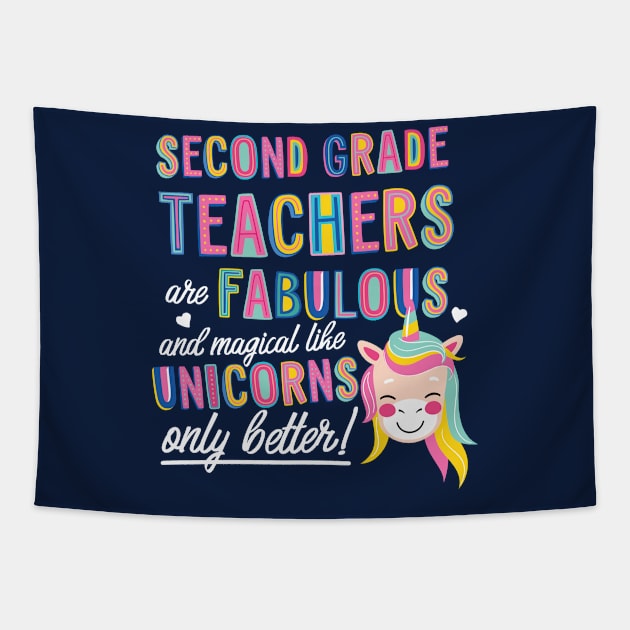 Second Grade Teachers are like Unicorns Gift Idea Tapestry by BetterManufaktur