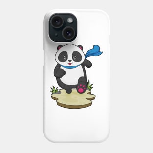 Panda as Runner with Scarf Phone Case