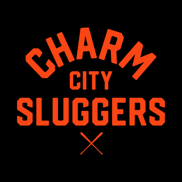 Baltimore 'Charm City Sluggers' Baseball Fan T-Shirt: Bold Design for the True Baltimore Baseball Enthusiast! by CC0hort