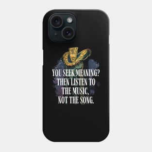 Listen to the music, not the song - Black - B5 Sci-Fi Phone Case