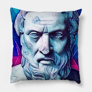 Herodotus Snowy Portrait | Herodotus Artwork 13 Pillow