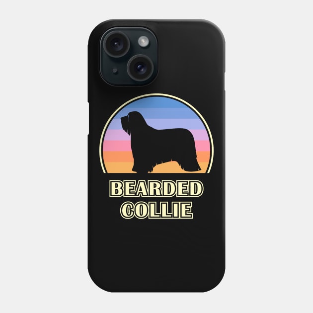 Bearded Collie Vintage Sunset Dog Phone Case by millersye