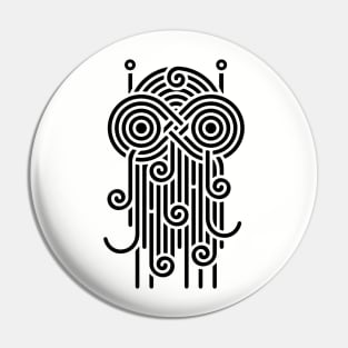 Flying Spaghetti Monster (black) Pin