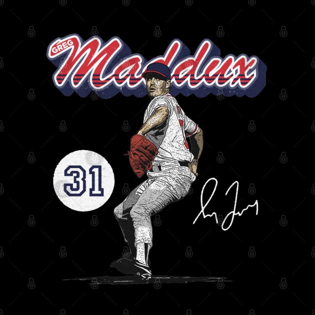 Greg Maddux Atlanta Retro Script by Jesse Gorrell