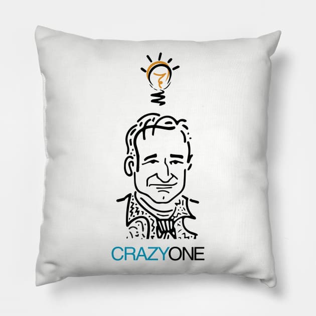 CRAZY ONE Pillow by Hou-tee-ni Designs