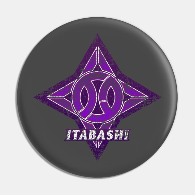 Itabashi Ward of Tokyo Japanese Symbol Distressed Pin by PsychicCat