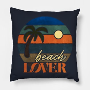 beach LOVER retro Pillow