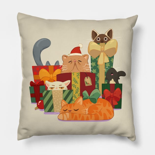 All I want for Christmas is Cats Pillow by Victoria Hamre