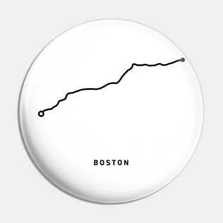 Boston Marathon Course Map Pin