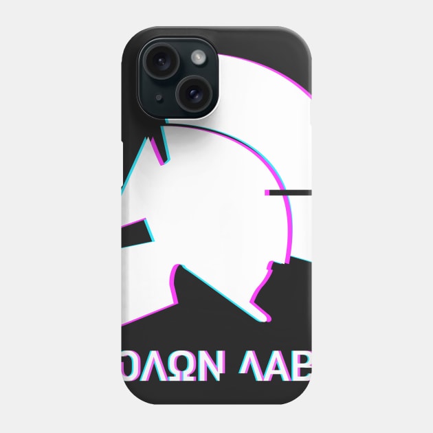 Molon Labe - Aesthetic Glitch Vaporwave Phone Case by MeatMan