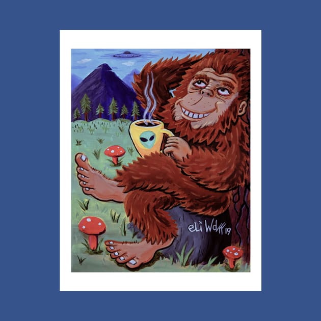 Bigfoot Coffee Time by eliwolff