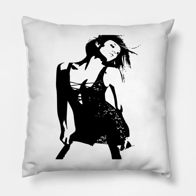 Dancing Girl Pillow by Preet28