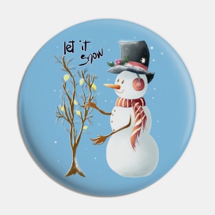 White Christmas Pin