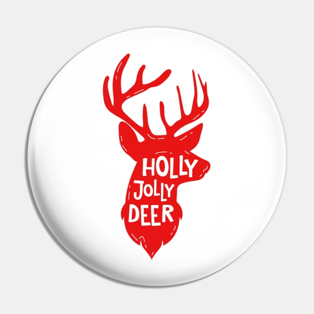 Holly Jolly Deer - Christmas Deer Pin by attire zone