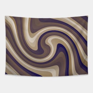 Brown Waves Tapestry