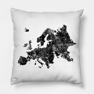 Map of Europe Pillow