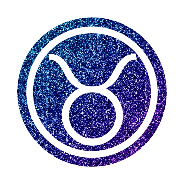 Blue Purple Glitter Zodiac - Taurus by BiscuitSnack