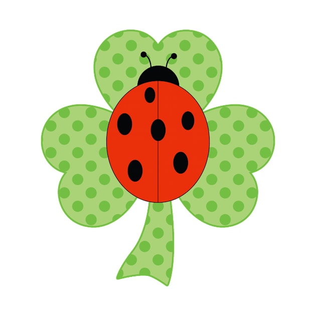 St. Patrick's Day Shamrock Polka dots Ladybug Ladybird Clover by PLdesign