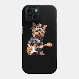 Yorkshire Terrier Playing Guitar Phone Case