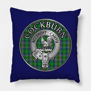 Clan Cockburn Crest & Tartan Pillow