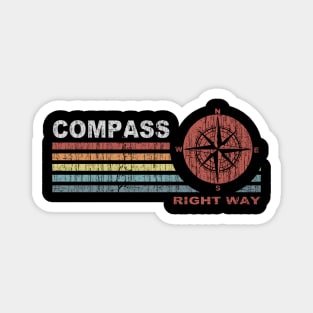 Compass On The Right Way Magnet