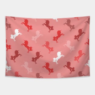 Pink princess unicorns Tapestry