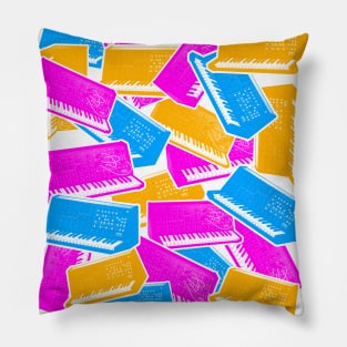 Korg MS20 Synth Collage Art Pillow