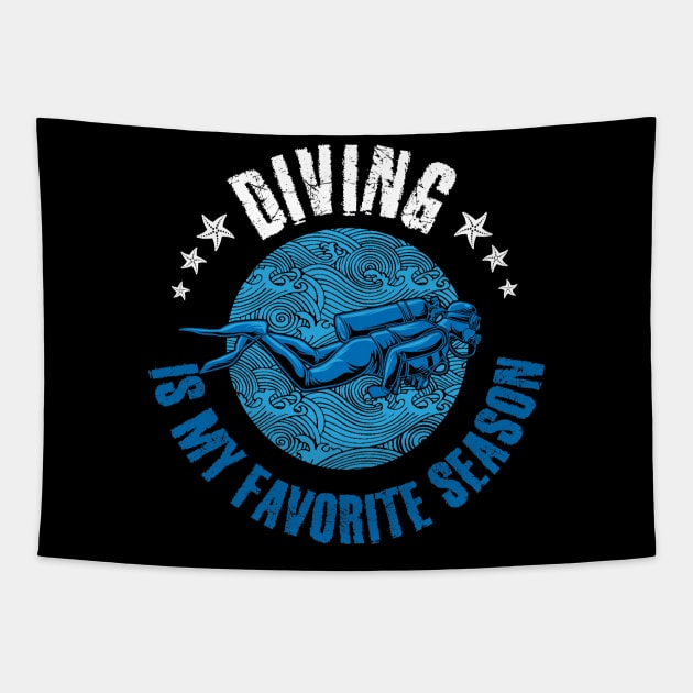 Diving is my favorite season Tapestry by captainmood