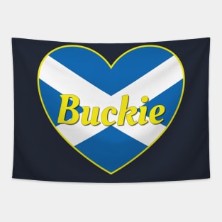 Buckie Scotland UK Scotland Flag Heart Tapestry