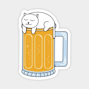 Cat Beer Magnet