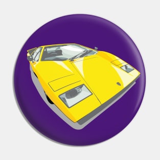 1970s Lamborghini Countach in yellow Pin