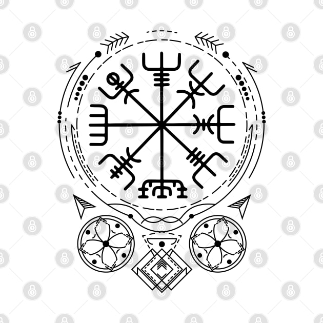 Vegvisir - The Viking Compass | Norse Pagan Symbol by CelestialStudio